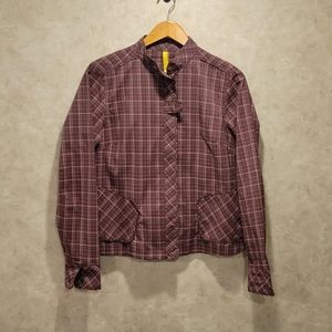 LOLE Women's Zip Plaid Jacket Size 10 Lightweight UPF 50+